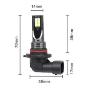 2 PCS 9005 DC12V-24V / 12W / 3000K / 800LM 12LEDs SMD-3030 Car LED Fog Light(White Light)