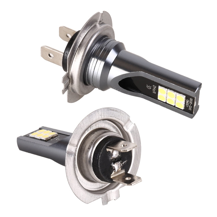 2 PCS H7 DC12V-24V / 12W / 3000K / 800LM 12LEDs SMD-3030 Car LED Fog Light (White Light) - free shipping - PMC TechLife - Order now!