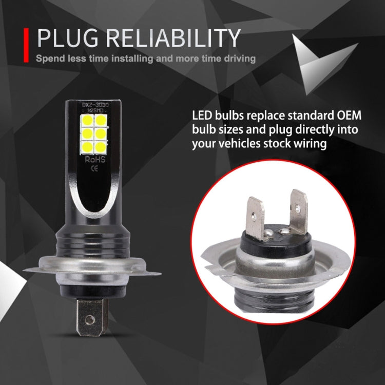 2 PCS H7 DC12V-24V / 12W / 3000K / 800LM 12LEDs SMD-3030 Car LED Fog Light (White Light) - free shipping - PMC TechLife - Order now!
