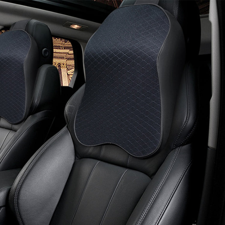 Four Seasons Breathable Memory Foam Car Neck Pillow Polyester Headrest (Black) - Seat Accessories by PMC TechLife | Online Shopping South Africa | PMC TechLife | Buy Now Pay Later Mobicred