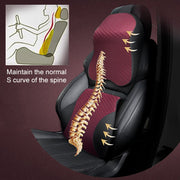 Four Seasons Breathable Memory Foam Car Neck Pillow Polyester Headrest (Black)