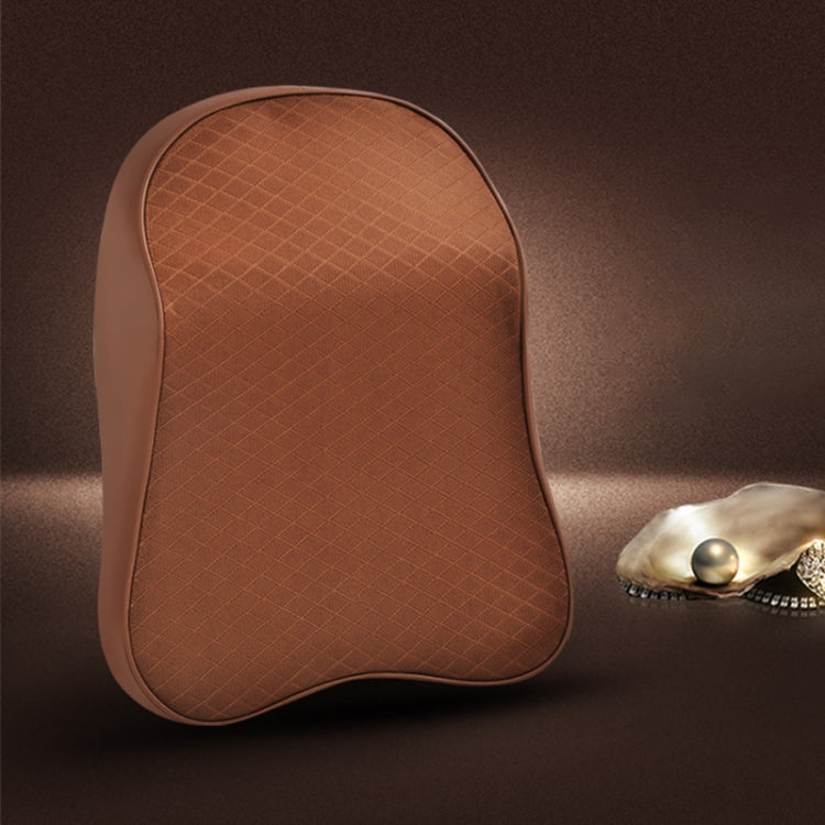 Four Seasons Breathable Memory Foam Car Neck Pillow Polyester Headrest (Coffee) - Seat Accessories by PMC TechLife | Online Shopping South Africa | PMC TechLife | Buy Now Pay Later Mobicred
