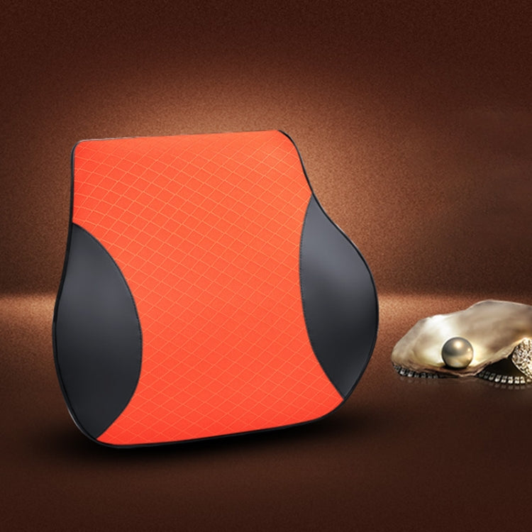 Four Seasons Breathable Memory Foam Car Lumbar Pillow Polyester Pillow (Orange) - Seat Accessories by PMC TechLife | Online Shopping South Africa | PMC TechLife | Buy Now Pay Later Mobicred