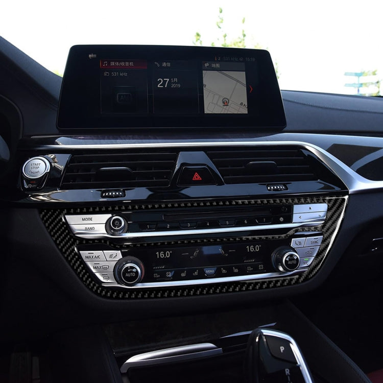 Car Carbon Fiber CD Panel Decorative Sticker for BMW 5 Series G38 528Li / 530Li / 540Li 2018 - Car Interior Mouldings by PMC TechLife | Online Shopping South Africa | PMC TechLife | Buy Now Pay Later Mobicred