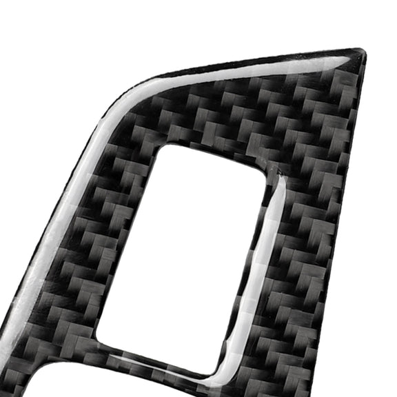 Car Carbon Fiber Door Window Lift Panel Decorative Sticker for BMW 5 Series G38 528Li / 530Li / 540Li 2018, Left Drive