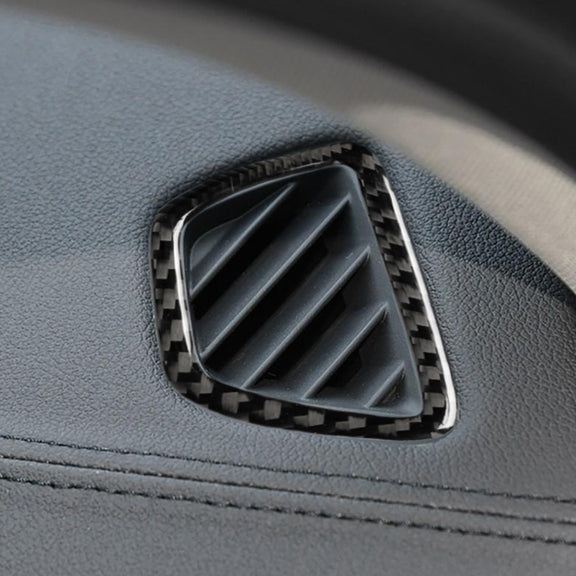 Car Carbon Fiber Instrument Air Vent Frame Decorative Sticker for BMW 5 Series G38 528Li / 530Li / 540Li 2018, Left Drive