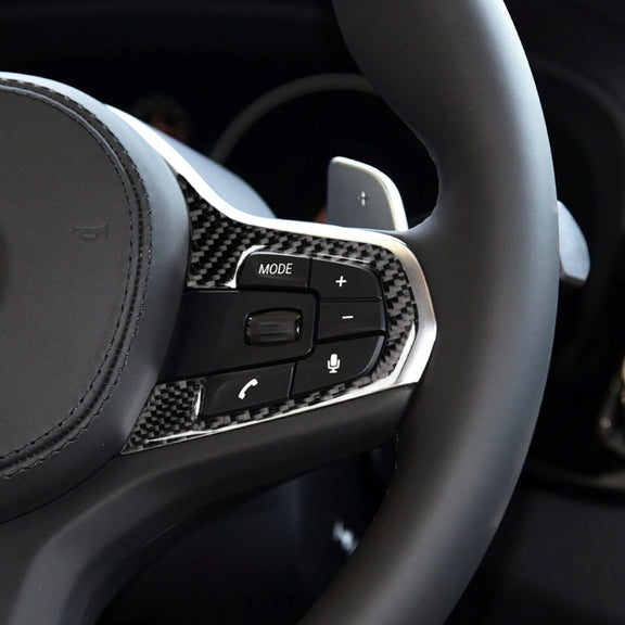 Car Carbon Fiber Steering Wheel Button Configuration A Decorative Sticker for BMW 5 Series G30/G38 X3 G01/G08