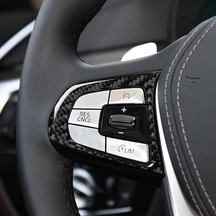 Car Carbon Fiber Steering Wheel Button Configuration B Decorative Sticker for BMW 5 Series G30/G38 X3 G01/G08 - Car Interior Mouldings by PMC TechLife | Online Shopping South Africa | PMC TechLife | Buy Now Pay Later Mobicred