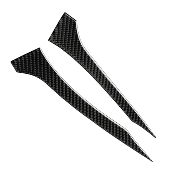 2 PCS Car Carbon Fiber Rearview Mirror Bumper Strip Decorative Sticker for BMW G30 (2018-2019) / G11 (2016-2019), Left Drive without Lens