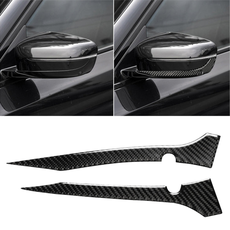 2 PCS Car Carbon Fiber Rearview Mirror Bumper Strip Decorative Sticker for BMW G30 (2018-2019) / G11 (2016-2019), Left Drive with Camera - Anti Collision Sticker by PMC TechLife | Online Shopping South Africa | PMC TechLife | Buy Now Pay Later Mobicred