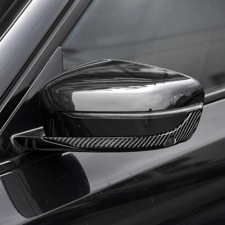 2 PCS Car Carbon Fiber Rearview Mirror Bumper Strip Decorative Sticker for BMW G30 (2018-2019) / G11 (2016-2019), Left Drive with Camera - Anti Collision Sticker by PMC TechLife | Online Shopping South Africa | PMC TechLife | Buy Now Pay Later Mobicred