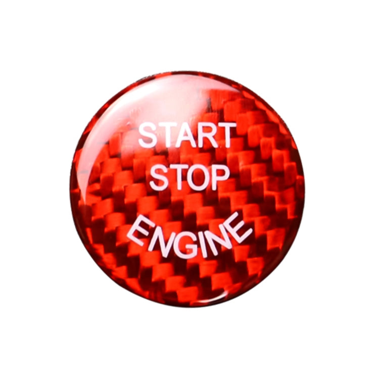 Car Engine Start Key Push Button Cover Trim Carbon Fiber Sticker Decoration for BMW F / G Chassis (Red) - Decoration Rings by PMC TechLife | Online Shopping South Africa | PMC TechLife