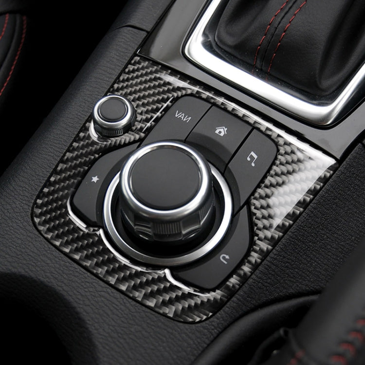 Car Carbon Fiber Right Drive Multimedia Frame A Decorative Sticker for Mazda Axela 2013-2016 - Car Interior Mouldings by PMC TechLife | Online Shopping South Africa | PMC TechLife | Buy Now Pay Later Mobicred