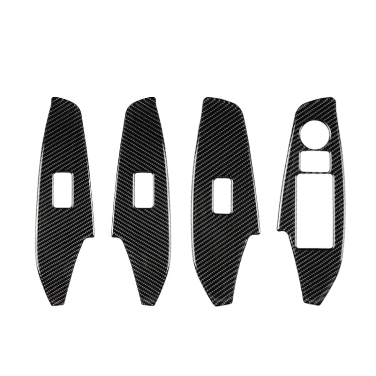 Car Carbon Fiber Right Drive Window Lift Panel Decorative Sticker for Mazda Axela 2014 / 2017-2018 - Car Interior Mouldings by PMC TechLife | Online Shopping South Africa | PMC TechLife | Buy Now Pay Later Mobicred