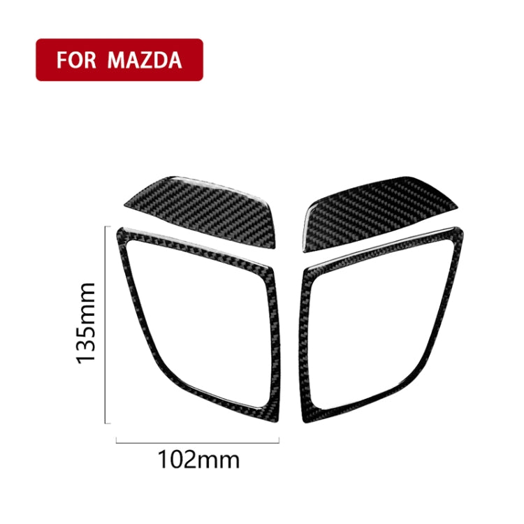 Car Carbon Fiber Right and Left Air Outlet Decorative Sticker for Mazda Axela 2014 / 2017-2018 - Car Interior Mouldings by PMC TechLife | Online Shopping South Africa | PMC TechLife | Buy Now Pay Later Mobicred
