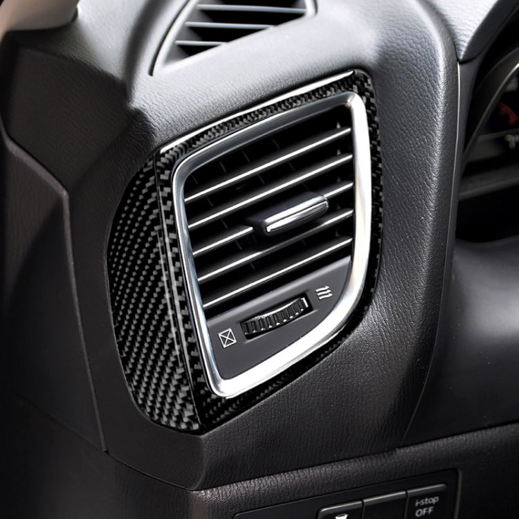 Car Carbon Fiber Right and Left Air Outlet Decorative Sticker for Mazda Axela 2014 / 2017-2018 - Car Interior Mouldings by PMC TechLife | Online Shopping South Africa | PMC TechLife | Buy Now Pay Later Mobicred