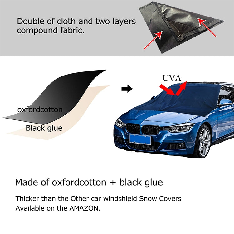 Car 210D Vinyl Glue Oxford Cloth Magnet snow Shield Front Windshield Sunshade Antifreeze Insulation, Size: 215cm x 155cm - Aluminum Film PEVA by PMC TechLife | Online Shopping South Africa | PMC TechLife | Buy Now Pay Later Mobicred
