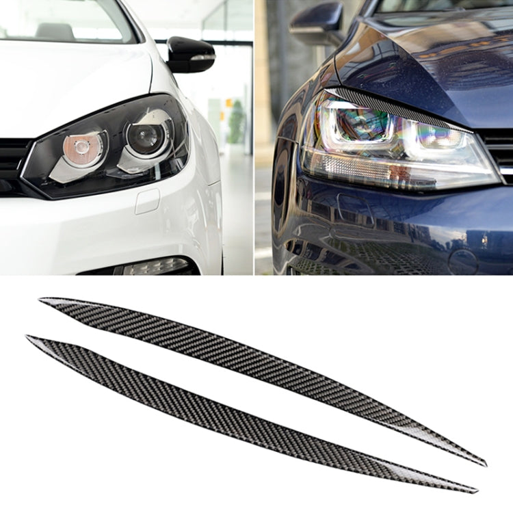 Car Carbon Fiber Light Eyebrow for Volkswagen Golf 7 - Lamp Decoration by PMC TechLife | Online Shopping South Africa | PMC TechLife | Buy Now Pay Later Mobicred