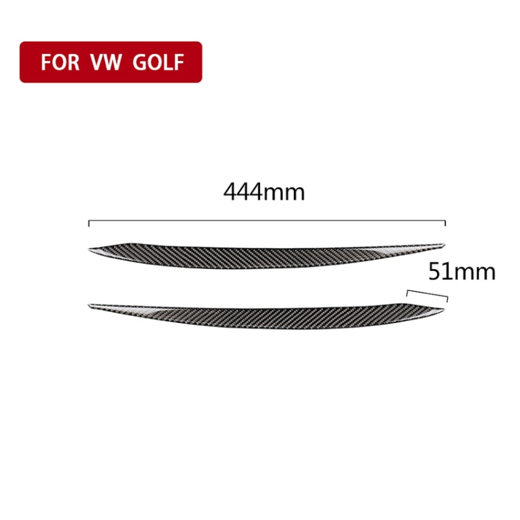 Car Carbon Fiber Light Eyebrow for Volkswagen Golf 7 - Lamp Decoration by PMC TechLife | Online Shopping South Africa | PMC TechLife | Buy Now Pay Later Mobicred