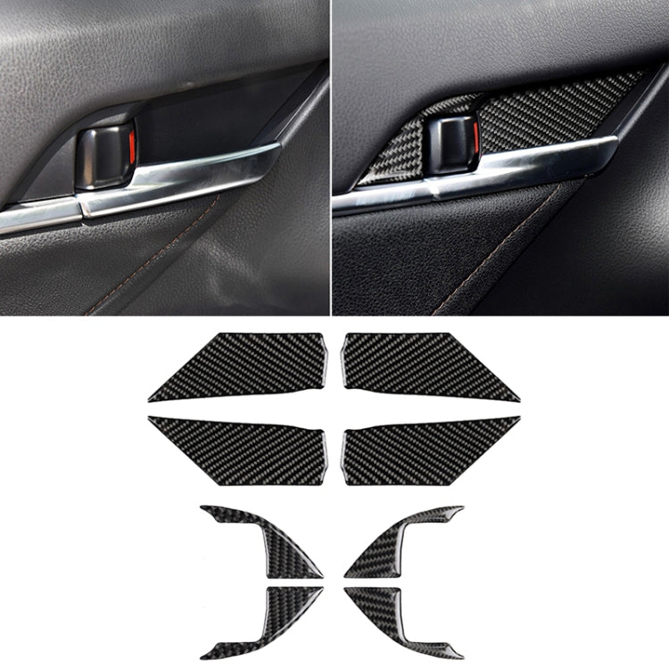 8 in 1 Car Carbon Fiber Door Inner Handle Wrist Panel Decorative Sticker for Toyota Eighth Generation Camry 2018-2019 - Car Interior Mouldings by PMC TechLife | Online Shopping South Africa | PMC TechLife | Buy Now Pay Later Mobicred