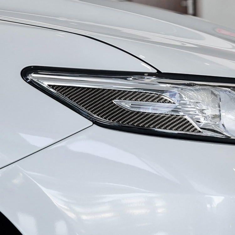 2 PCS Car Carbon Fiber Headlight Decorative Sticker for Toyota Eighth Generation Camry 2018-2019 - free shipping - PMC TechLife - Order now!