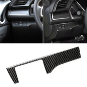 Car Carbon Fiber Headlight Switch Panel Decorative Sticker for Honda Tenth Generation Civic 2016-2019, Left Drive