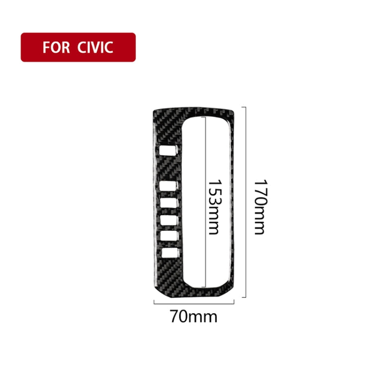 Car Carbon Fiber Gear Position Button Frame Decorative Sticker for Honda Tenth Generation Civic 2016-2019, Left Drive - Car Interior Mouldings by PMC TechLife | Online Shopping South Africa | PMC TechLife | Buy Now Pay Later Mobicred