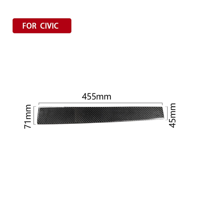 Car Carbon Fiber Central Control Decorative Sticker for Honda Tenth Generation Civic 2016-2019 - Car Interior Mouldings by PMC TechLife | Online Shopping South Africa | PMC TechLife | Buy Now Pay Later Mobicred