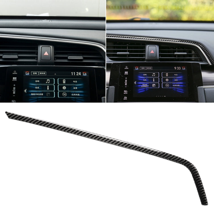 Car Carbon Fiber Central Control Air Outlet Upper Decorative Sticker for Honda Tenth Generation Civic 2016-2019, Left Drive - free shipping - PMC TechLife - Order now!
