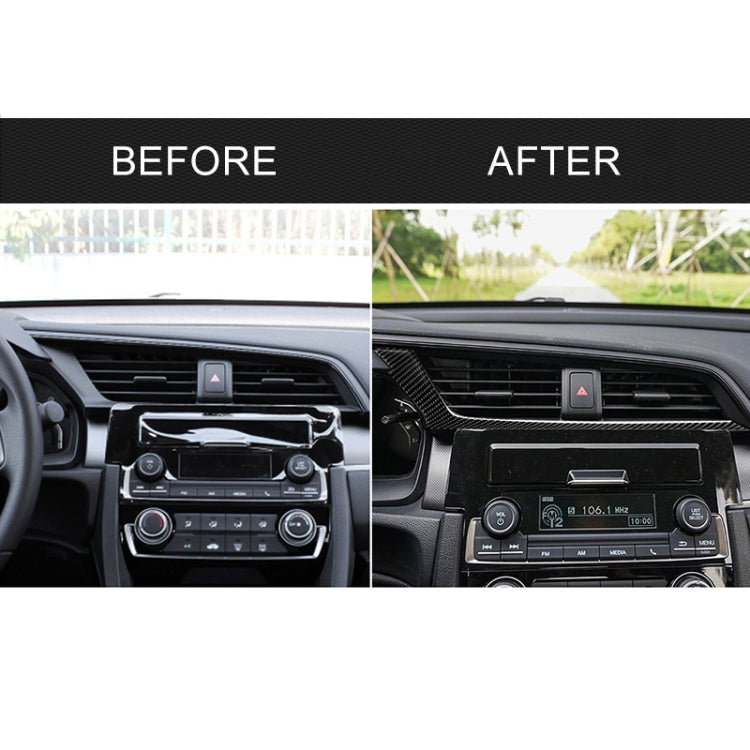 Car Carbon Fiber Central Control Air Outlet Below Decorative Sticker for Honda Tenth Generation Civic 2016-2019, Left Drive - Car Interior Mouldings by PMC TechLife | Online Shopping South Africa | PMC TechLife | Buy Now Pay Later Mobicred