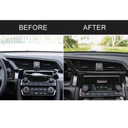 Car Carbon Fiber Central Control Air Outlet Below Decorative Sticker for Honda Tenth Generation Civic 2016-2019, Left Drive