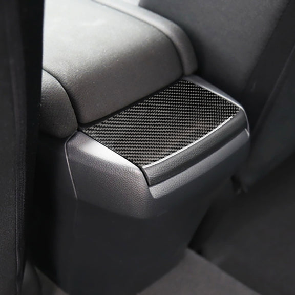 Car Carbon Fiber Rear Sundries Cover Decorative Sticker for Honda Tenth Generation Civic 2016-2019