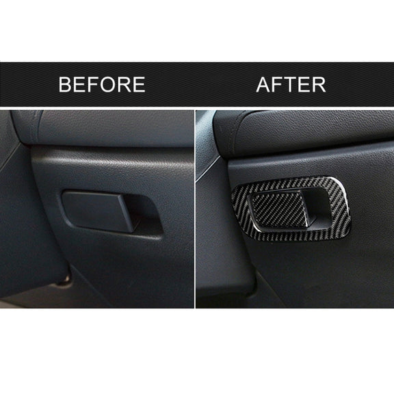 Car Carbon Fiber Storage Box Switch Decorative Sticker for Honda Tenth Generation Civic 2016-2019, Left Drive