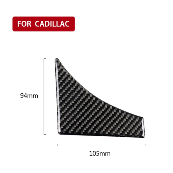 Car Carbon Fiber Main Driving Triangle Decorative Sticker for Cadillac XT5 2016-2017, Left Drive