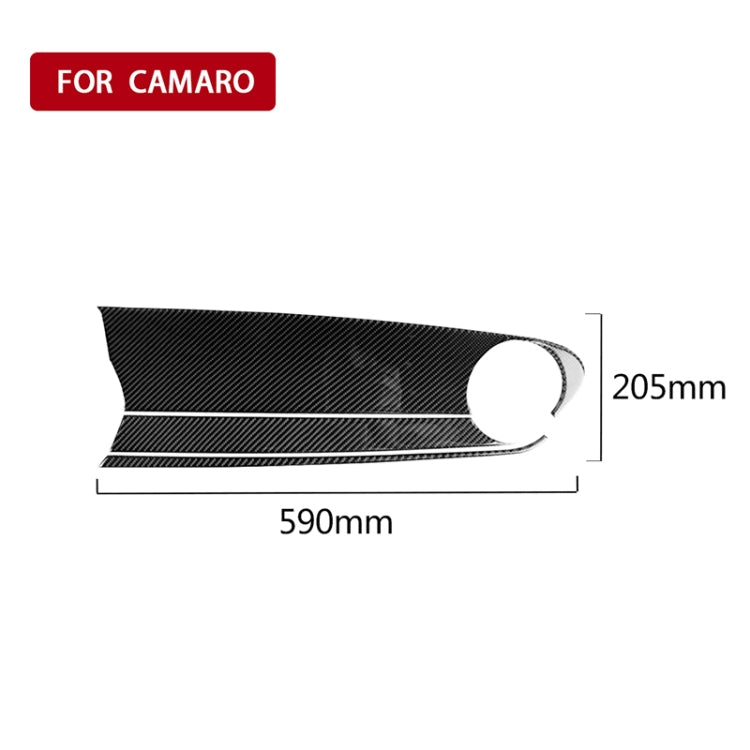 3 in 1 Car Carbon Fiber Front Passenger Central Control Panel Decorative Sticker for Chevrolet Camaro 2017-2019, Left Drive - Car Interior Mouldings by PMC TechLife | Online Shopping South Africa | PMC TechLife | Buy Now Pay Later Mobicred