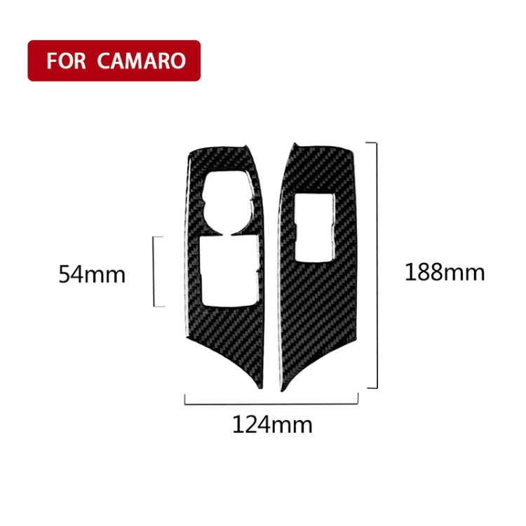 2 in 1 Car Carbon Fiber Window Lift Panel Decorative Sticker for Chevrolet Camaro 2017-2019, Left Drive - Car Interior Mouldings by PMC TechLife | Online Shopping South Africa | PMC TechLife | Buy Now Pay Later Mobicred