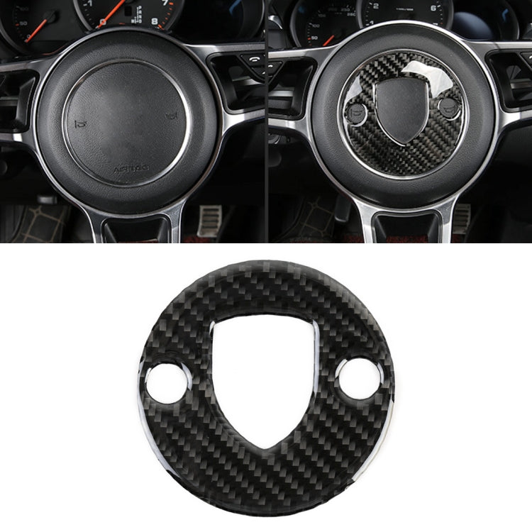 Carbon Fiber Car Steering Wheel Decorative Sticker for Porsche Macan - Car Interior Mouldings by PMC TechLife | Online Shopping South Africa | PMC TechLife | Buy Now Pay Later Mobicred