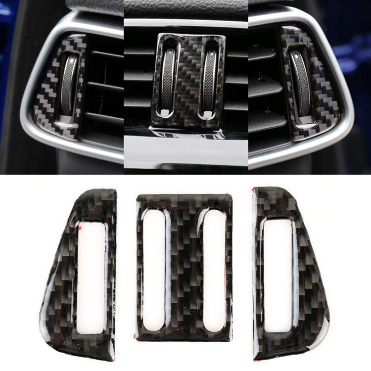 Carbon Fiber Car Air Outlet Decorative Sticker for Jaguar F-PACE 2016-2020 - Car Interior Mouldings by PMC Jewellery | Online Shopping South Africa | PMC Jewellery | Buy Now Pay Later Mobicred