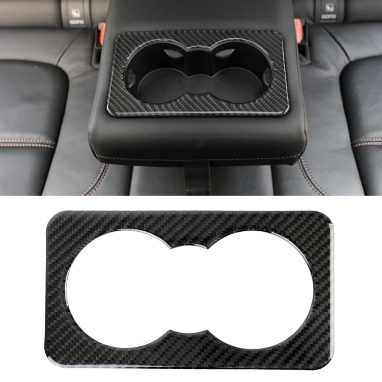 Carbon Fiber Car Rear Water Cup Frame Decorative Sticker for Jaguar F-PACE 2016-2020 - Car Interior Mouldings by PMC TechLife | Online Shopping South Africa | PMC TechLife | Buy Now Pay Later Mobicred
