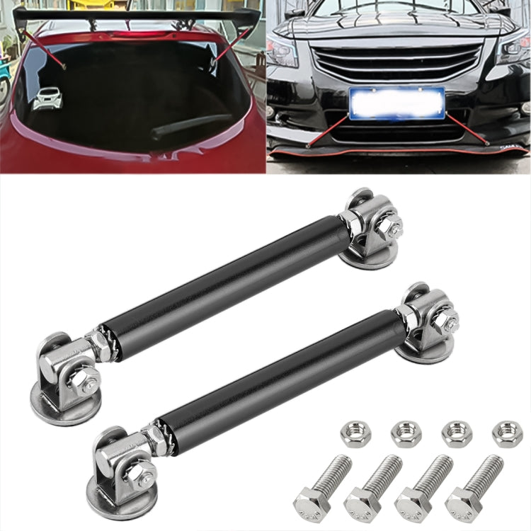 2 PCS Car Modification Adhesive Surrounded Rod Lever Front and Rear Bars Fixed Front Lip Back Shovel, Length: 10cm(Black) - Trunk & Bumper Accessories by PMC TechLife | Online Shopping South Africa | PMC TechLife | Buy Now Pay Later Mobicred