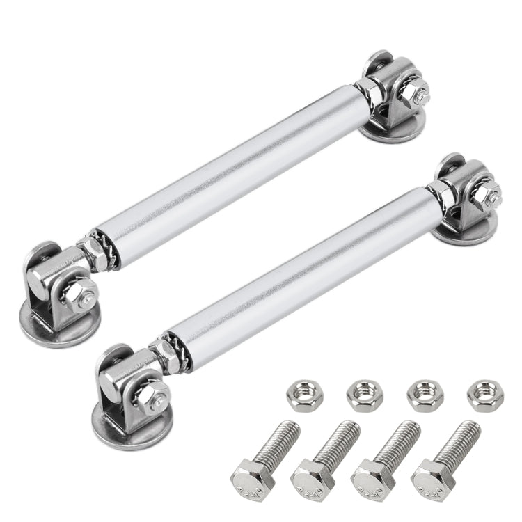 2 PCS Car Modification Adhesive Surrounded Rod Lever Front and Rear Bars Fixed Front Lip Back Shovel, Length: 10cm(Silver) - Trunk & Bumper Accessories by PMC TechLife | Online Shopping South Africa | PMC TechLife | Buy Now Pay Later Mobicred