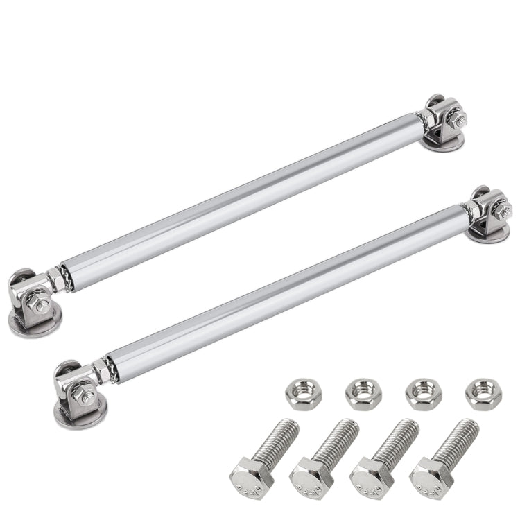 2 PCS Car Modification Adhesive Surrounded Rod Lever Front and Rear Bars Fixed Front Lip Back Shovel, Length: 15cm(Silver) - Trunk & Bumper Accessories by PMC TechLife | Online Shopping South Africa | PMC TechLife | Buy Now Pay Later Mobicred