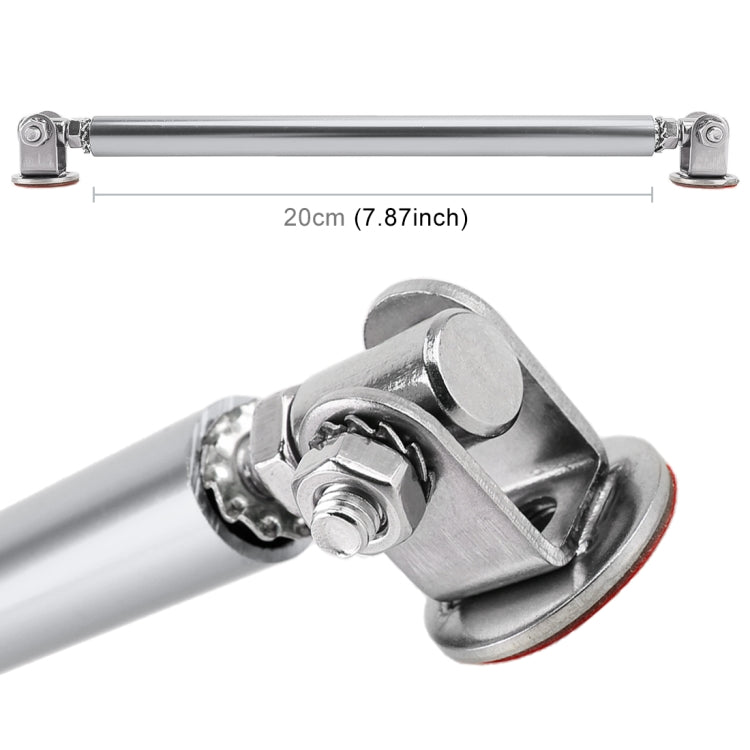 2 PCS Car Modification Adhesive Surrounded Rod Lever Front and Rear Bars Fixed Front Lip Back Shovel, Length: 20cm(Silver) - Trunk & Bumper Accessories by PMC TechLife | Online Shopping South Africa | PMC TechLife | Buy Now Pay Later Mobicred