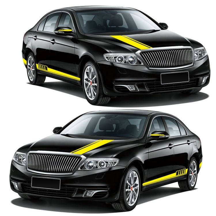 5 in 1 Car Styling Stripe Hood PVC Sticker Auto Decorative Sticker (Yellow) - Decorative Sticker by PMC TechLife | Online Shopping South Africa | PMC TechLife | Buy Now Pay Later Mobicred