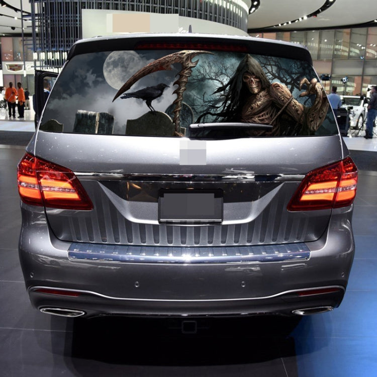 Scythe Death Pattern Horror Series Car Rear Window Decorative Sticker, Size: 147 x 46cm - Decorative Sticker by PMC TechLife | Online Shopping South Africa | PMC TechLife | Buy Now Pay Later Mobicred