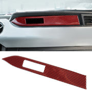 Car Carbon Fiber Vice Driving Seat Nameplate Decorative Sticker for Ford Mustang 2015-2020, Left-hand Drive