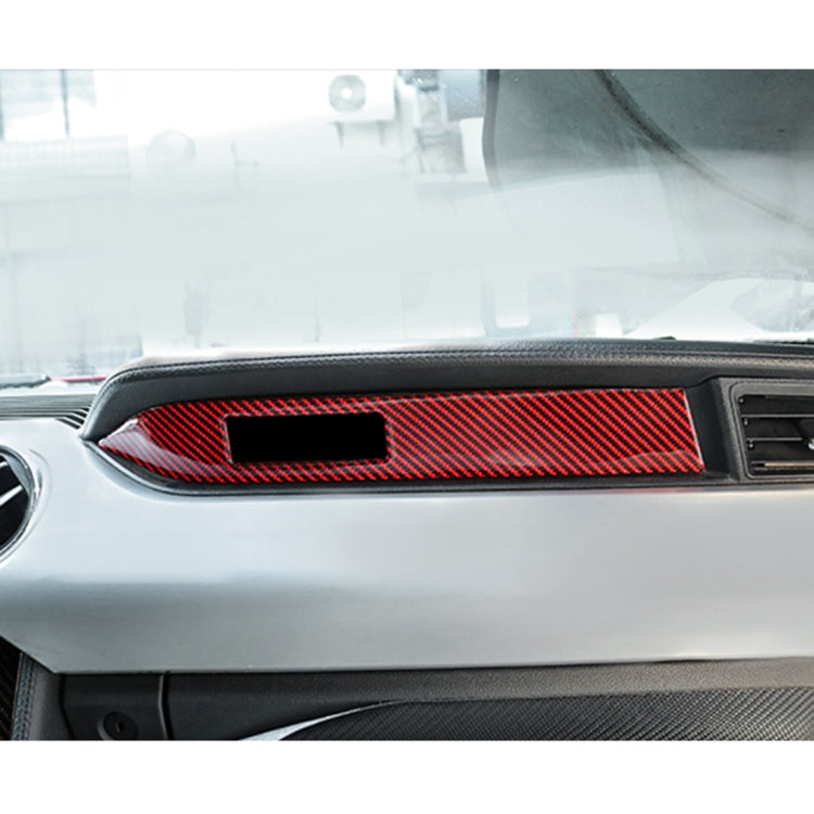 Car Carbon Fiber Vice Driving Seat Nameplate Decorative Sticker for Ford Mustang 2015-2020, Left-hand Drive