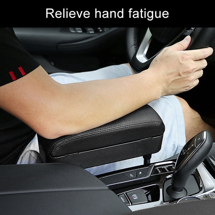 Universal Car PU Leather Wrapped Armrest Box Cushion Car Armrest Box Mat with Storage Box (Black) - Stowing Tidying by PMC TechLife | Online Shopping South Africa | PMC TechLife | Buy Now Pay Later Mobicred