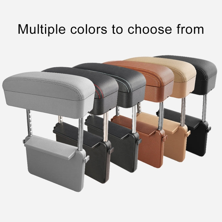 2 PCS Universal Car PU Leather Wrapped Armrest Box Cushion Car Armrest Box Mat with Storage Box (Black White) - Stowing Tidying by PMC TechLife | Online Shopping South Africa | PMC TechLife | Buy Now Pay Later Mobicred