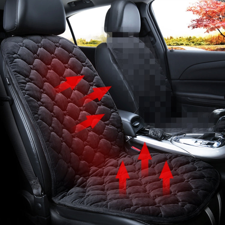 Car 12V Front Seat Heater Cushion Warmer Cover Winter Heated Warm, Single Seat (Black) - Seat Accessories by PMC TechLife | Online Shopping South Africa | PMC TechLife | Buy Now Pay Later Mobicred